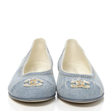 chanel denim ballet|chanel ballet flats sale.